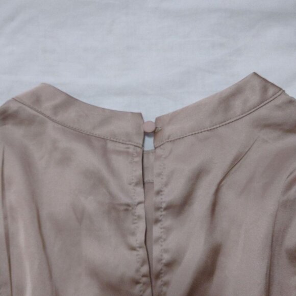 Denote Satin Shoulder Tuck Blouse - Picture 3 of 3